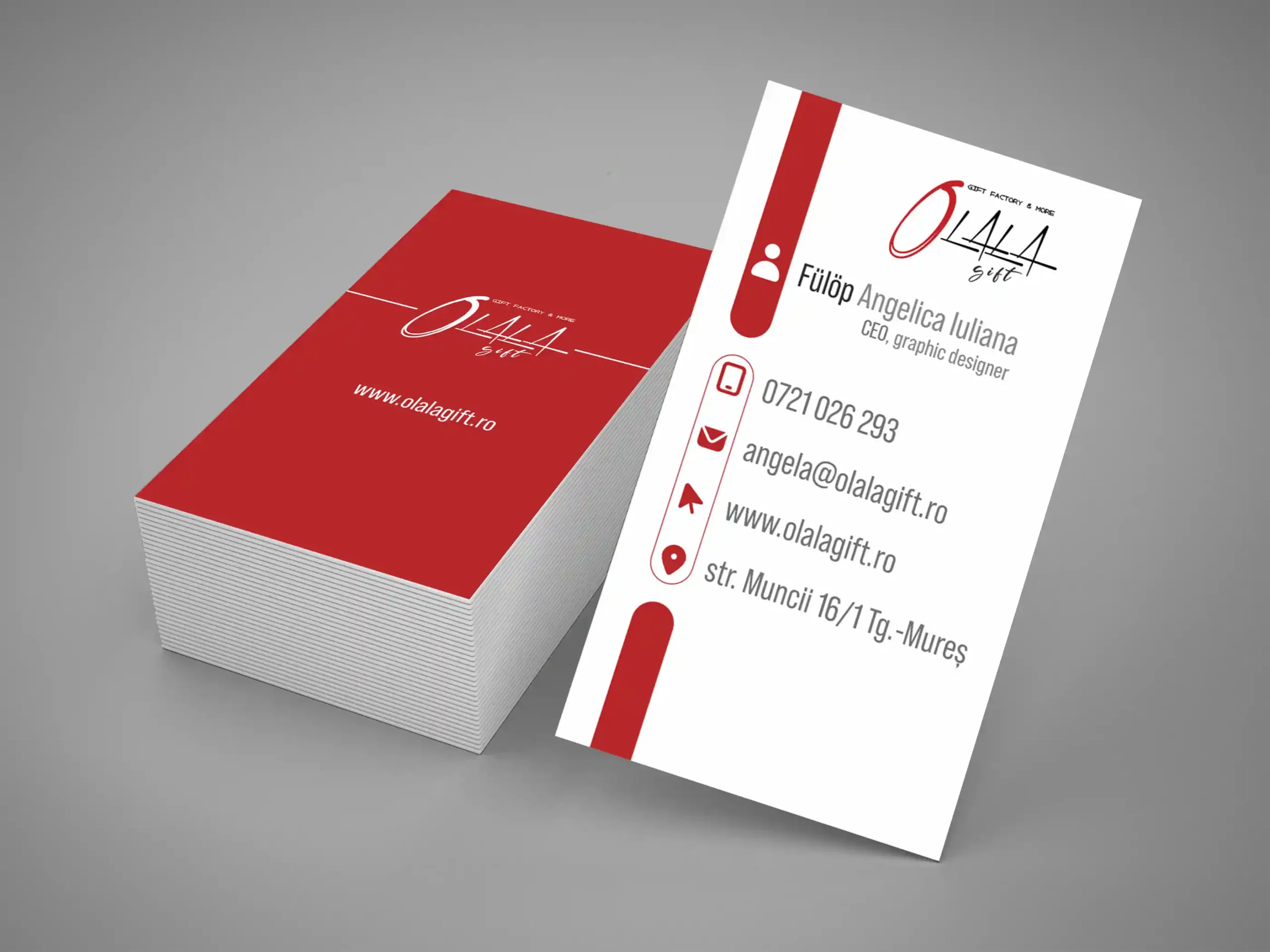 carte de vizita portrait fata verso